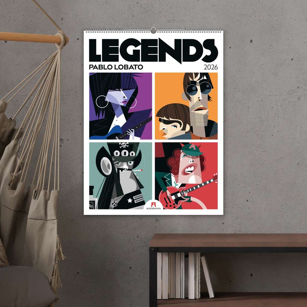 Weitere Ansicht: Legends Kalender 2026 | Musiklegenden | Pablo Lobato, Ackermann Kunstverlag GmbH