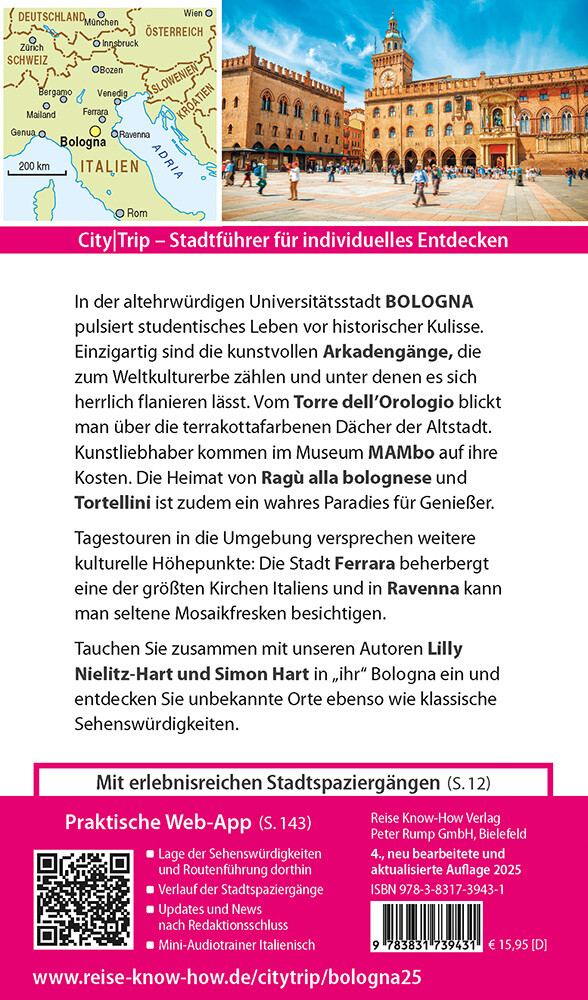 Weitere Ansicht: Reise Know-How CityTrip Bologna | Lilly Nielitz-Hart, Simon Hart