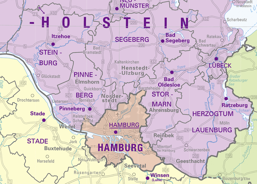 Weitere Ansicht: Deutschland auf einen Blick! Politische Karte 1:750 000