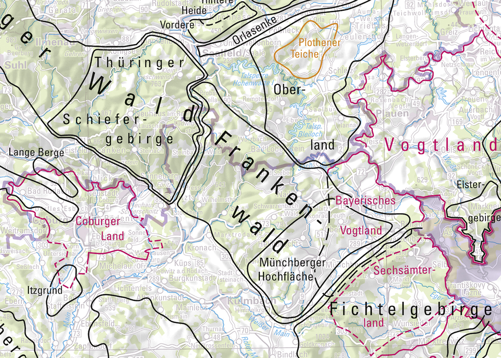 Weitere Ansicht: Deutschland auf einen Blick! Landschaftskarte 1:750 000