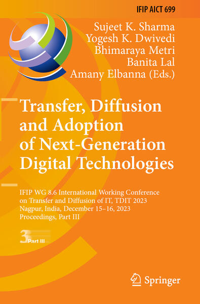 Produktbild: Transfer, Diffusion and Adoption of Next-Generation Digital Technologies