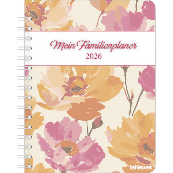 Produktbild: Familienplaner-Buch Bright Flowers 2026 - Diary - Buchkalender - Taschenkalender - 17,5x23,1 | teNeues Verlag GmbH & Co.KG