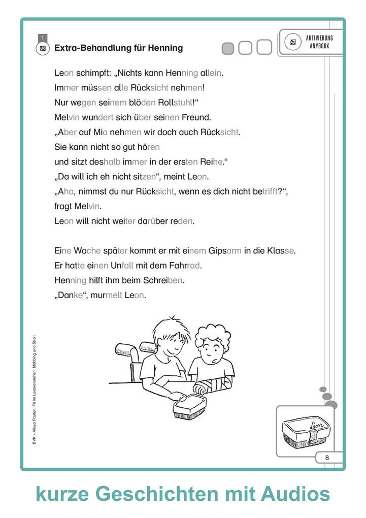 Weitere Ansicht: Fit im Leseverstehen - Mobbing und Streit | Alisya Pauten