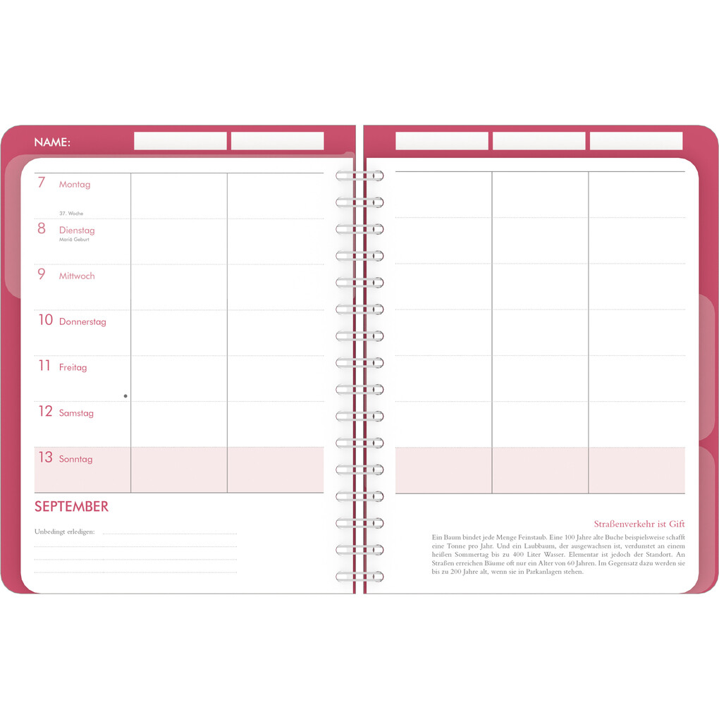 Weitere Ansicht: Familienplaner-Buch Bright Flowers 2026 - Diary - Buchkalender - Taschenkalender - 17,5x23,1 | teNeues Verlag GmbH & Co.KG
