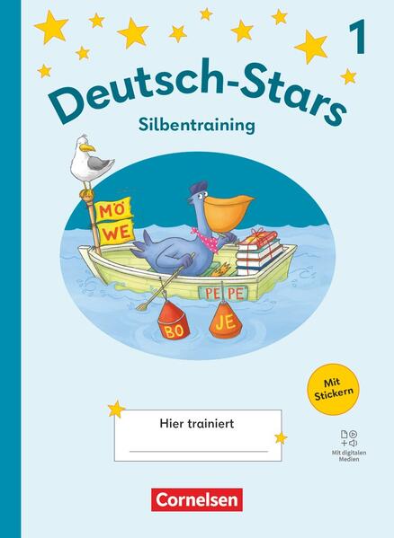 Produktbild: Deutsch-Stars 1. Schuljahr - Lesetraining Ausgabe 2025 - Silbentraining - Übungsheft