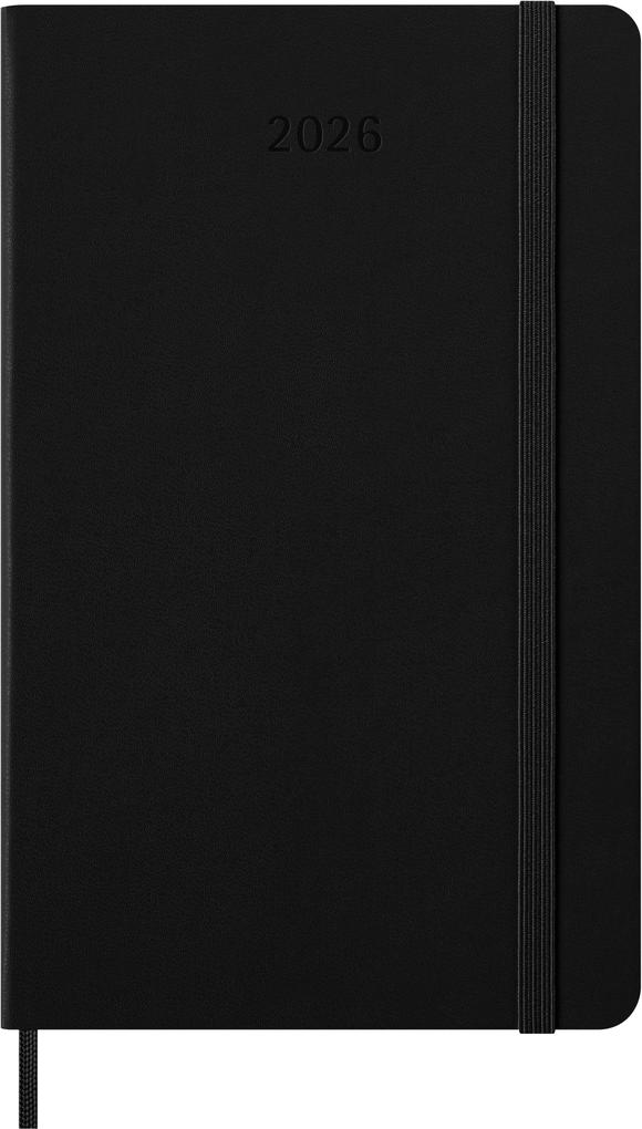 Produktbild: Moleskine 12 Monate Wochenkalender 2026, Large/A5, 1 Wo = 2 Seiten, horizontal, fester Einband, Schwarz