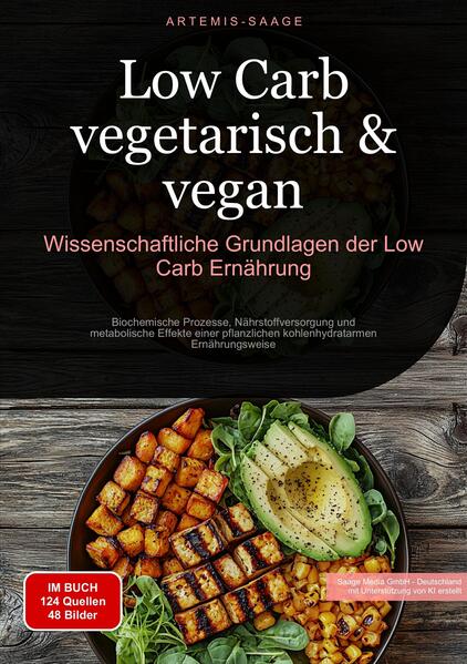 Produktbild: Low Carb vegetarisch & vegan: Wissenschaftliche Grundlagen der Low-Carb Ernährung | Artemis Saage - Deutschland, Artemis Saage