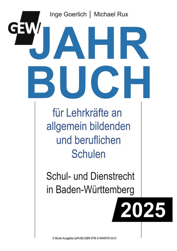 Produktbild: GEW-Jahrbuch 2025 | Inge Goerlich, Michael Rux