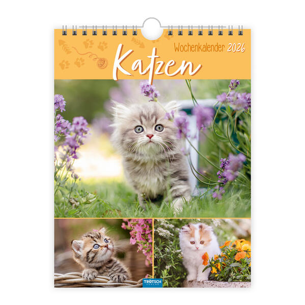 Produktbild: Trötsch Wochenkalender zum Hängen Katzen 2026