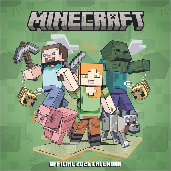 Produktbild: Minecraft Broschurkalender 2026