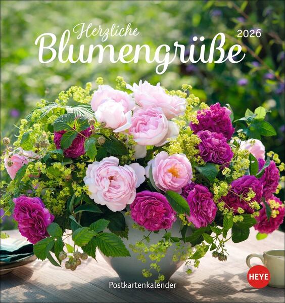 Produktbild: Herzliche Blumengrüße Postkartenkalender 2026