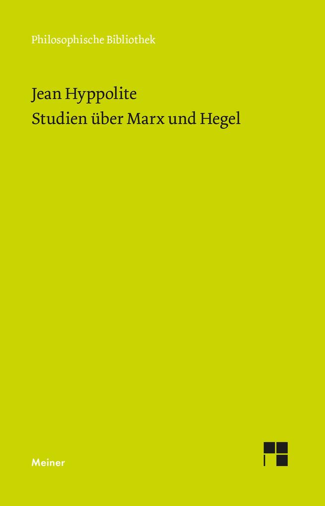 Produktbild: Studien über Marx und Hegel | Jean Hyppolite