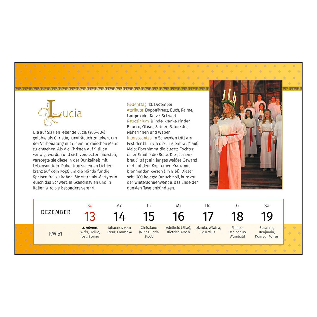 Weitere Ansicht: Der neue Heiligenkalender 2026