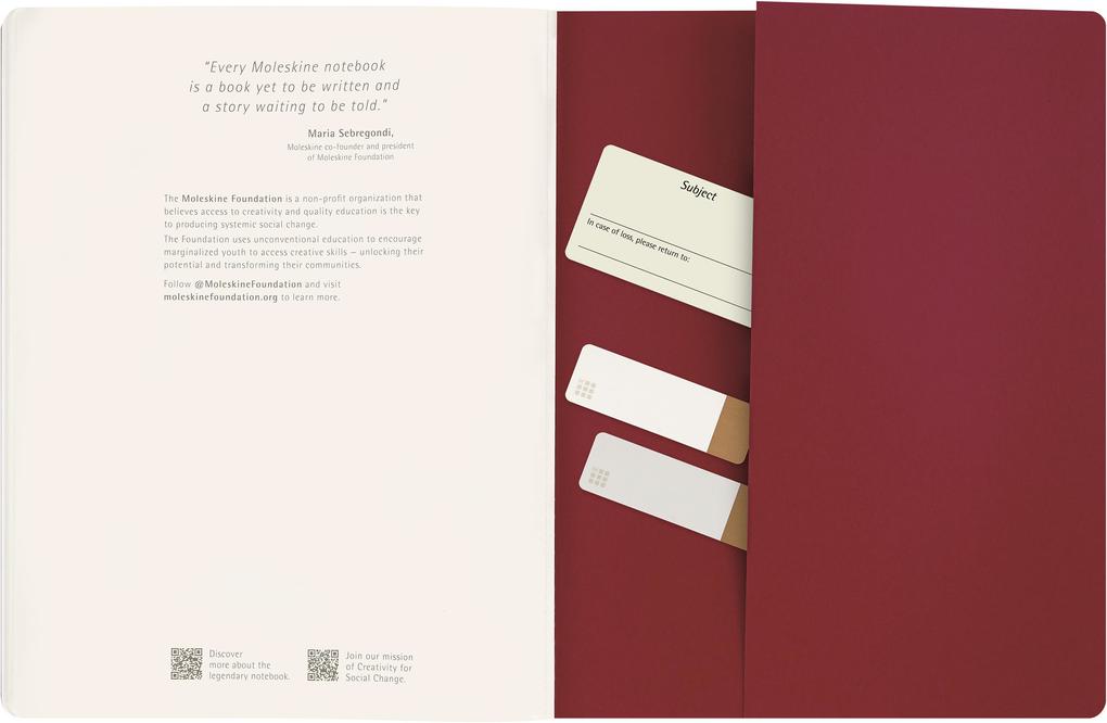 Weitere Ansicht: Moleskine Student Cahier, XXL, blanko, Kartoneinband, Rot