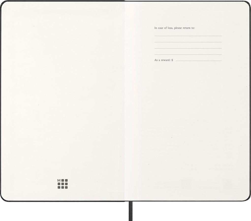 Weitere Ansicht: Moleskine 12 Monate Wochenkalender 2026, Large/A5, 1 Wo = 2 Seiten, horizontal, fester Einband, Schwarz