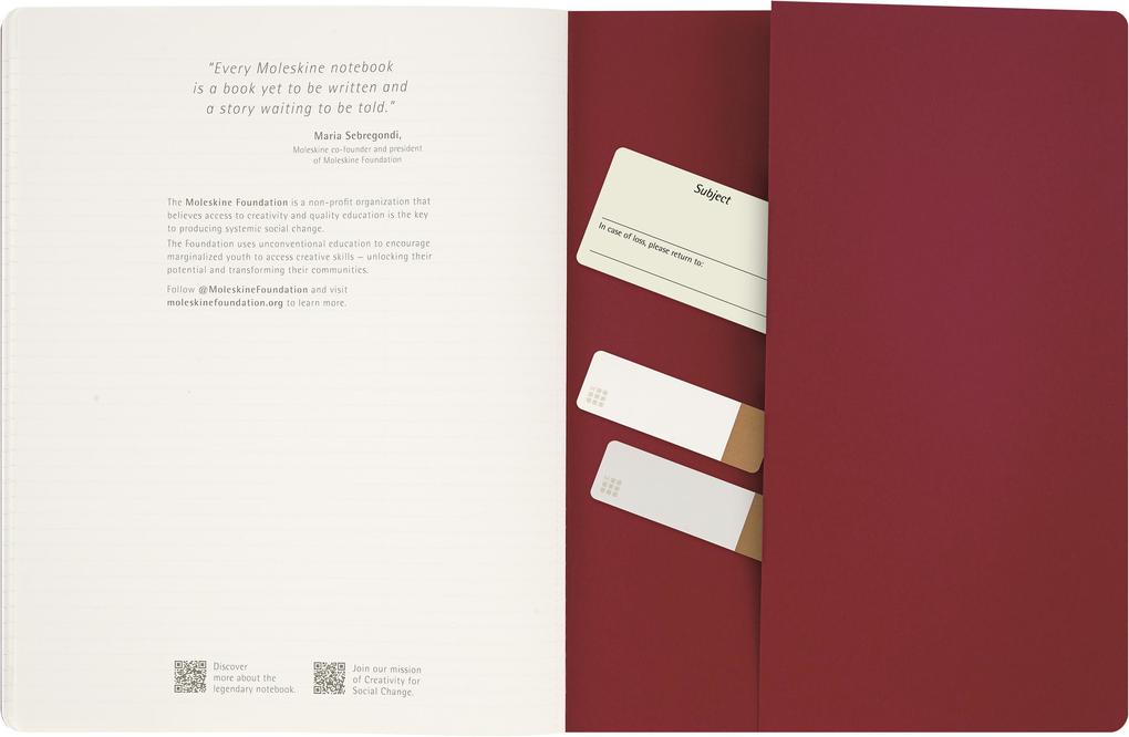 Weitere Ansicht: Moleskine Student Cahier, XXL, liniert, Kartoneinband, Rot