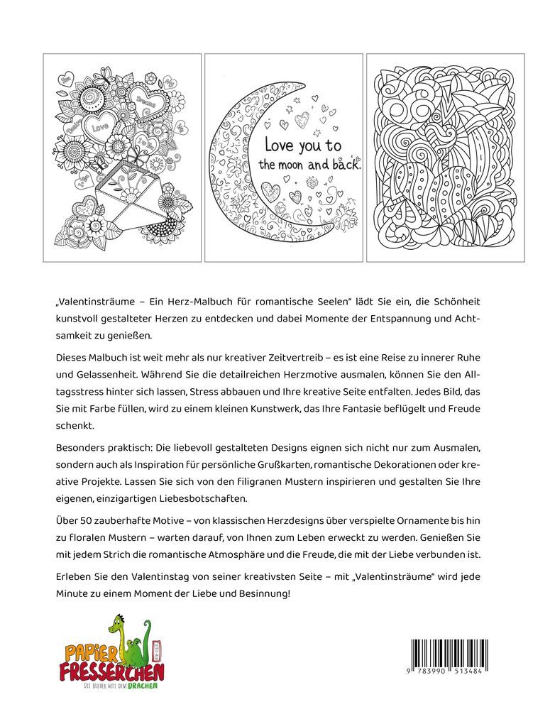 Weitere Ansicht: Valentinsträume - Ein Herz-Malbuch für romantische Seelen | Nanja Holland