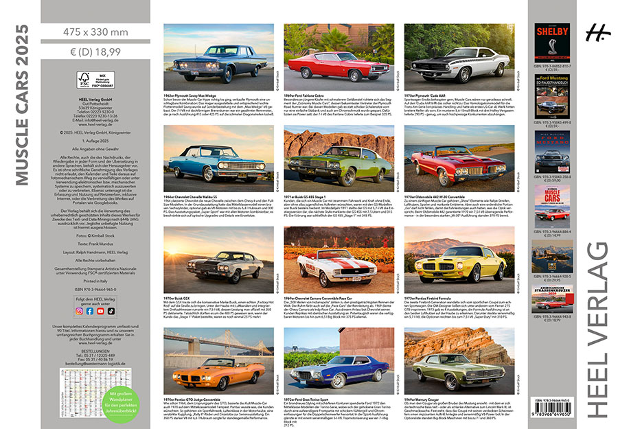 Weitere Ansicht: Muscle Cars Kalender 2026