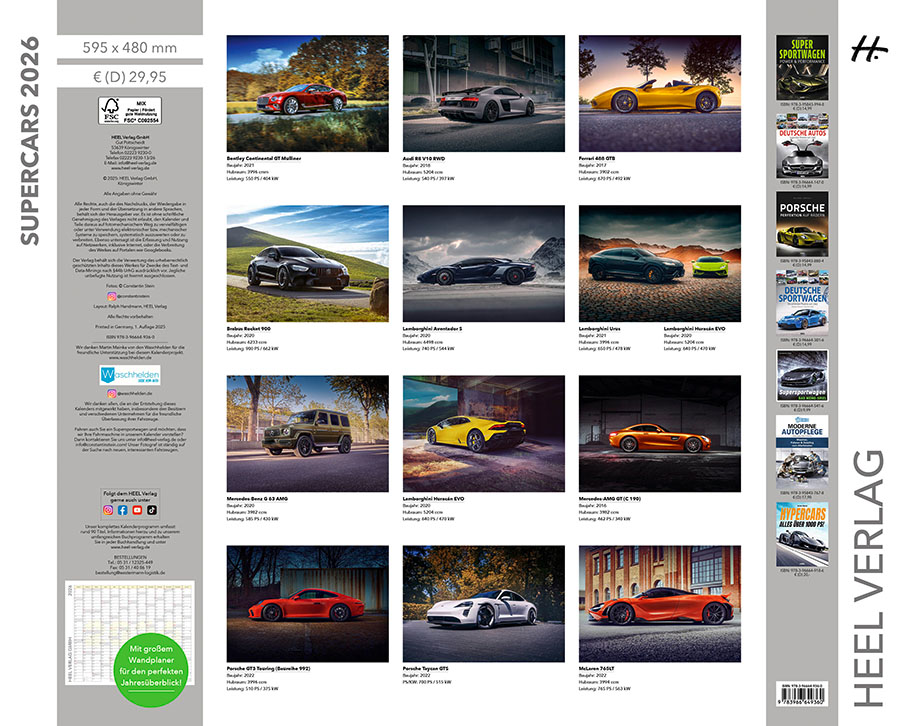 Weitere Ansicht: Supercars Kalender 2026 | Constantin Stein