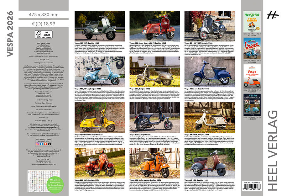 Weitere Ansicht: Vespa Kalender 2026 | Dieter Rebmann