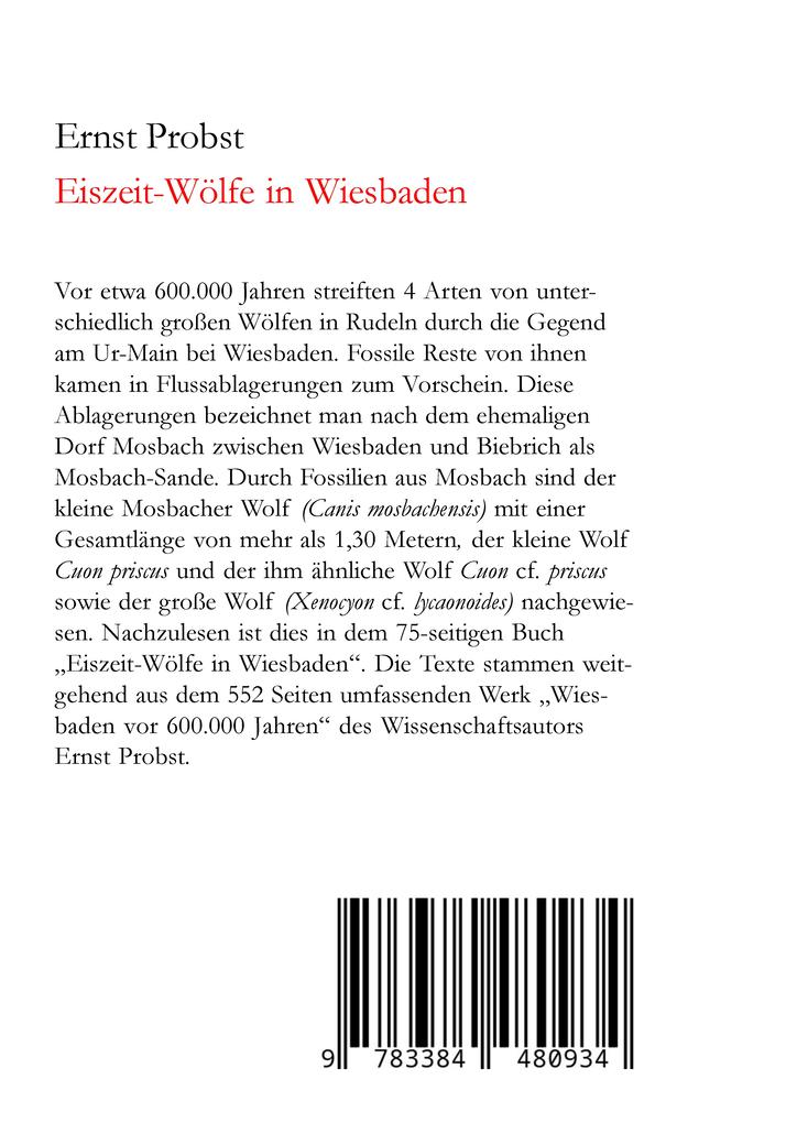 Weitere Ansicht: Eiszeit-Wölfe in Wiesbaden | Ernst Probst