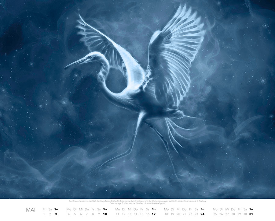 Weitere Ansicht: Patronus Kalender für Potterheads 2026 XXL-Wandkalender | Adriana Ferreira