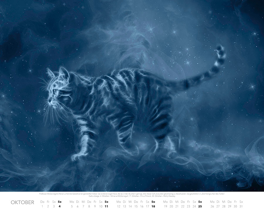 Weitere Ansicht: Patronus Kalender für Potterheads 2026 XXL-Wandkalender | Adriana Ferreira