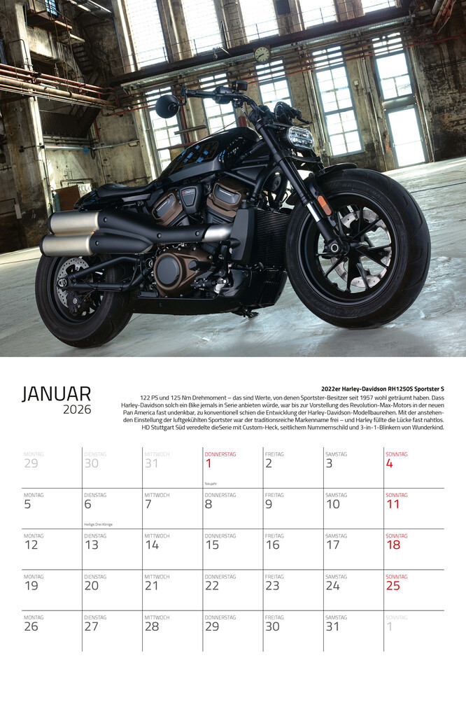 Weitere Ansicht: Kalender Best of Harley Davidson 2026 Eintragkalender | Dieter Rebmann