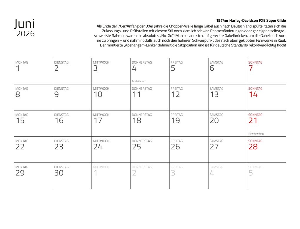 Weitere Ansicht: Kalender Best of Harley Davidson 2026 Eintragkalender | Dieter Rebmann