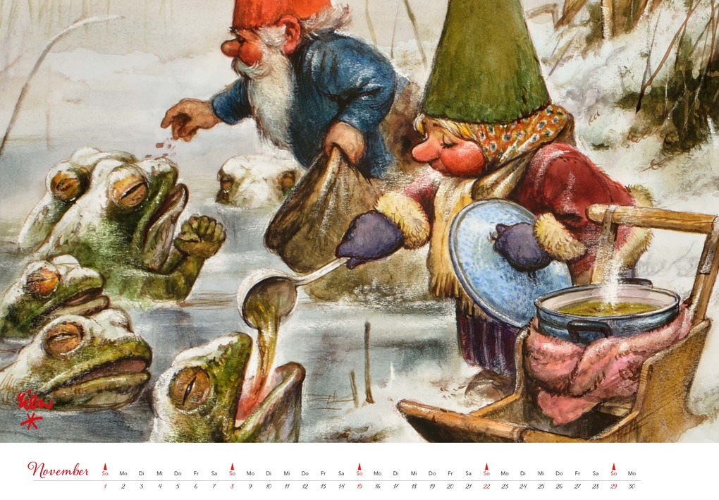 Weitere Ansicht: Heinzelmännchen Kalender 2026 | Rien Poortvliet