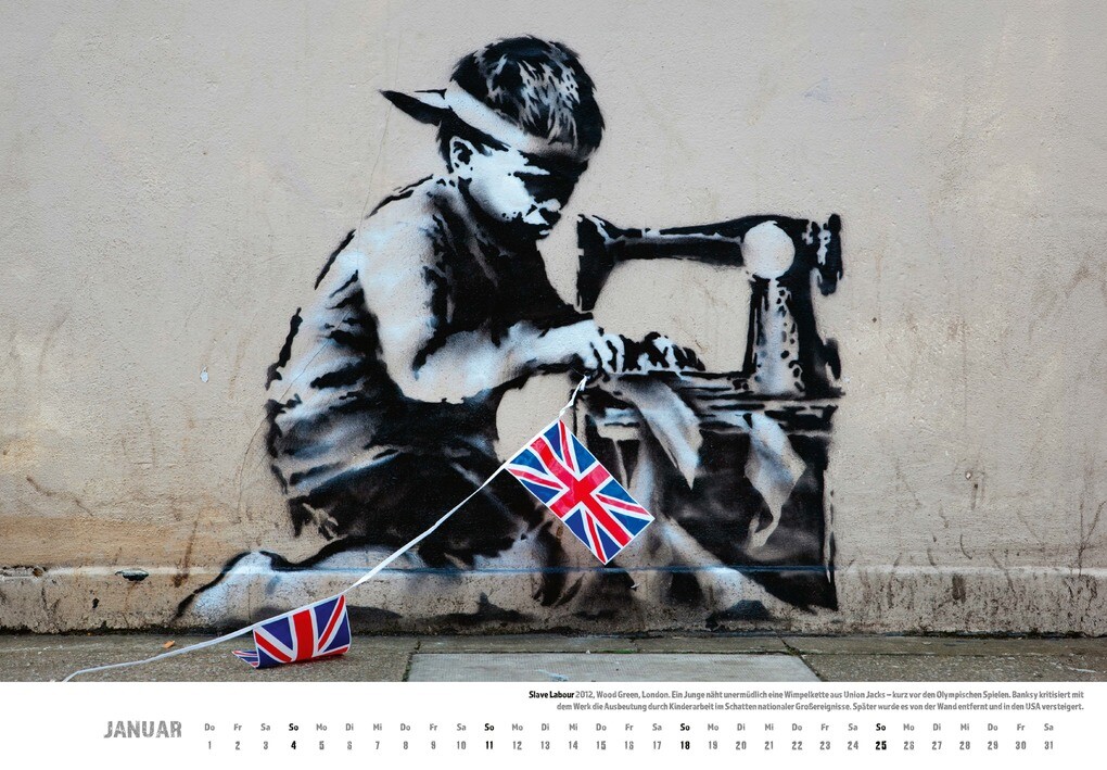 Weitere Ansicht: Banksy Kalender 2026 Mittelformat