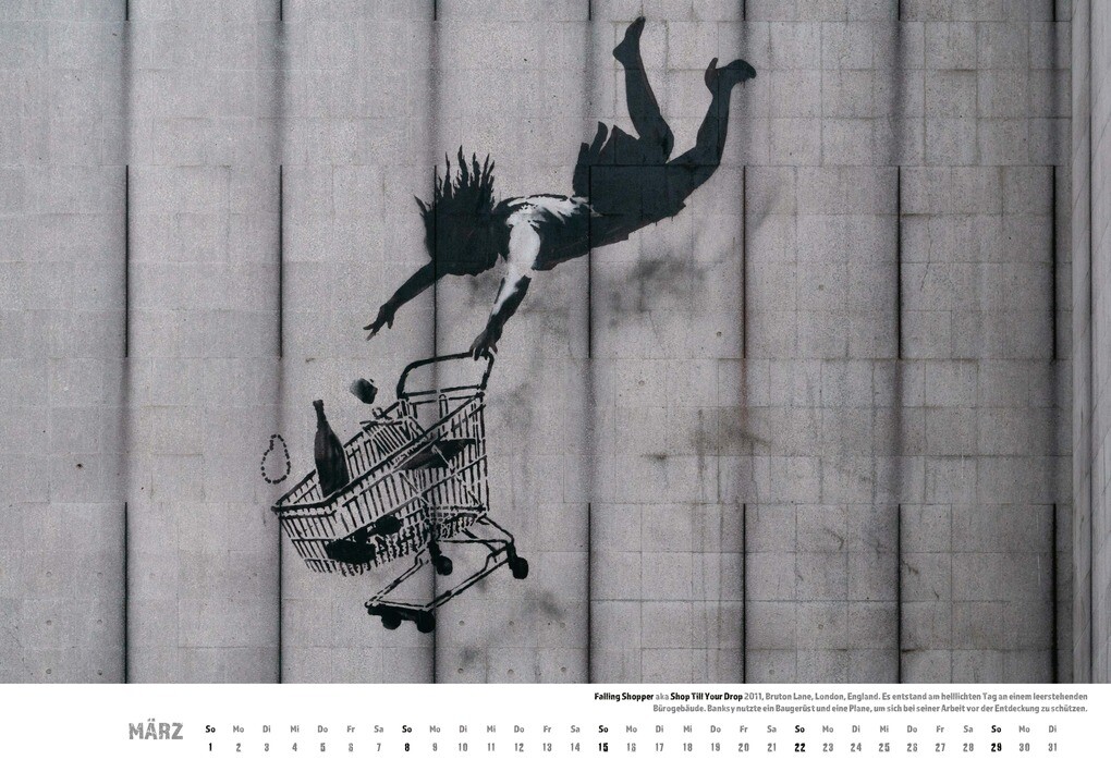 Weitere Ansicht: Banksy Kalender 2026 Mittelformat