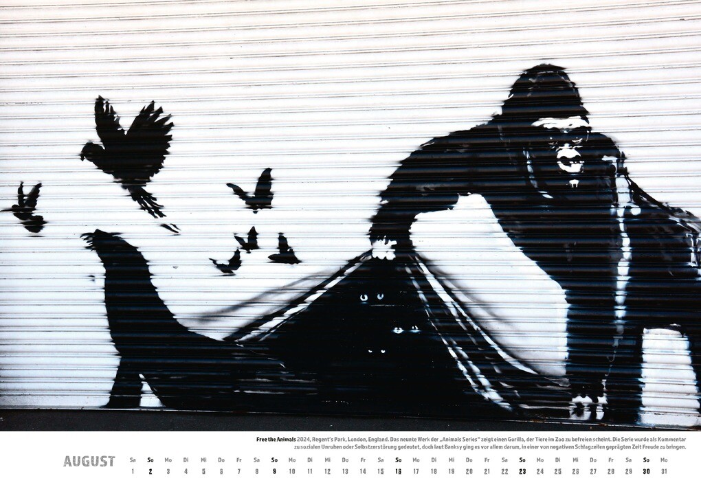 Weitere Ansicht: Banksy Kalender 2026 Mittelformat