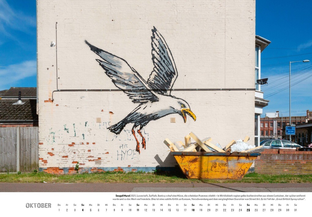 Weitere Ansicht: Banksy Kalender 2026 Mittelformat
