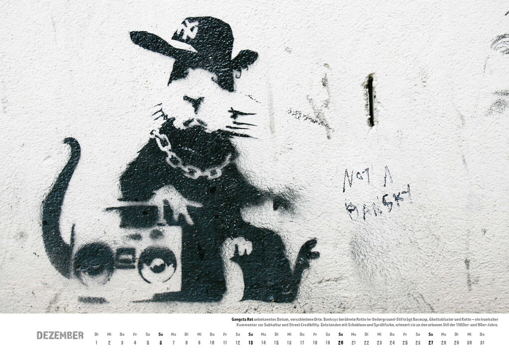 Weitere Ansicht: Banksy Kalender 2026 Mittelformat