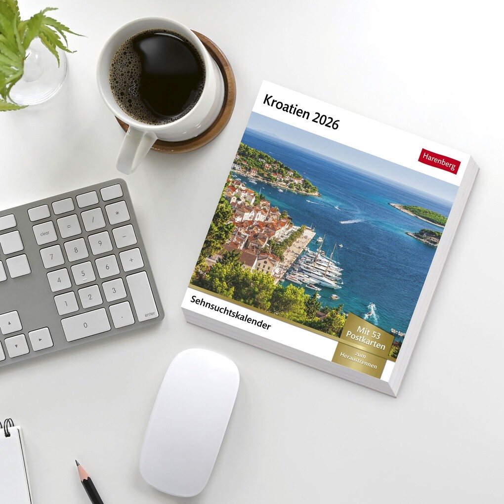 Weitere Ansicht: Kroatien Sehnsuchtskalender 2026 - Wochenkalender mit 53 Postkarten