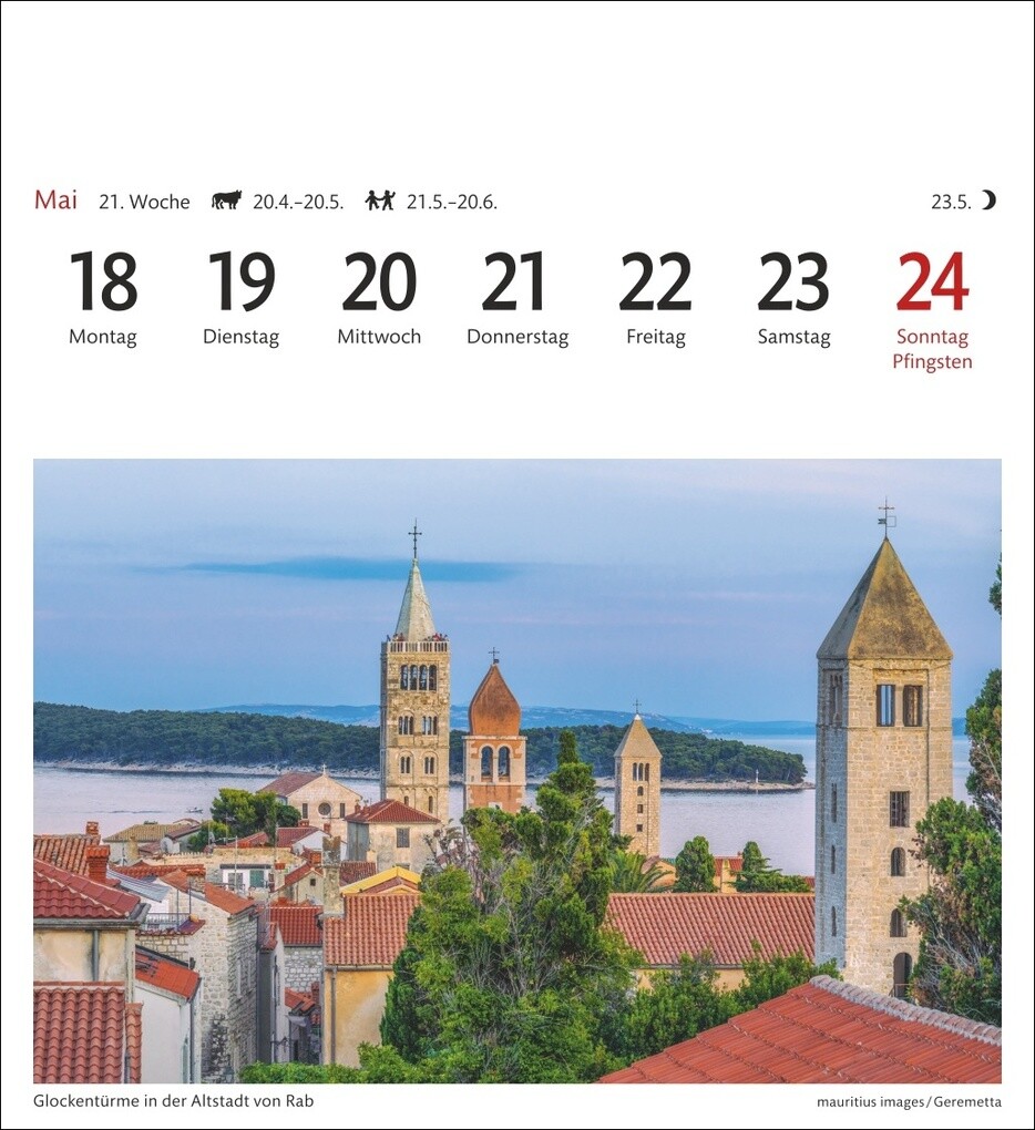 Weitere Ansicht: Kroatien Sehnsuchtskalender 2026 - Wochenkalender mit 53 Postkarten