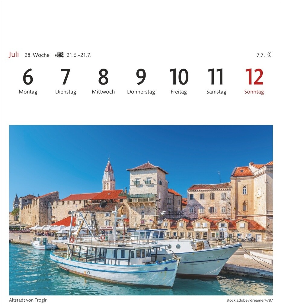 Weitere Ansicht: Kroatien Sehnsuchtskalender 2026 - Wochenkalender mit 53 Postkarten
