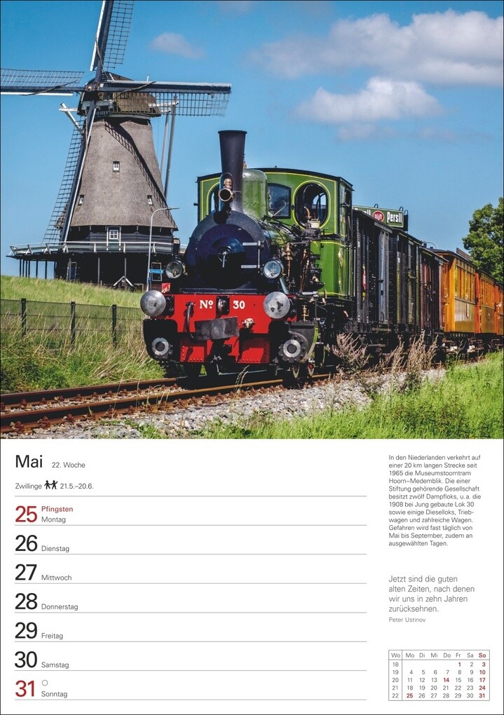Weitere Ansicht: Eisenbahnen Wochenplaner 2026 - 53 faszinierende Fotografien | Jörn Schramm