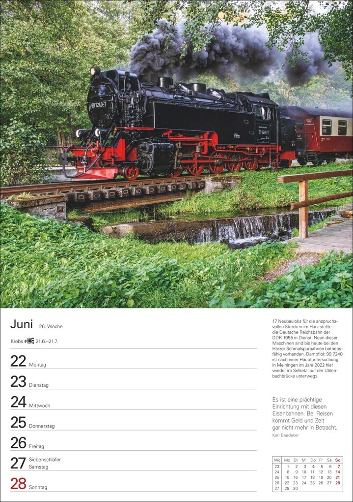 Weitere Ansicht: Eisenbahnen Wochenplaner 2026 - 53 faszinierende Fotografien | Jörn Schramm