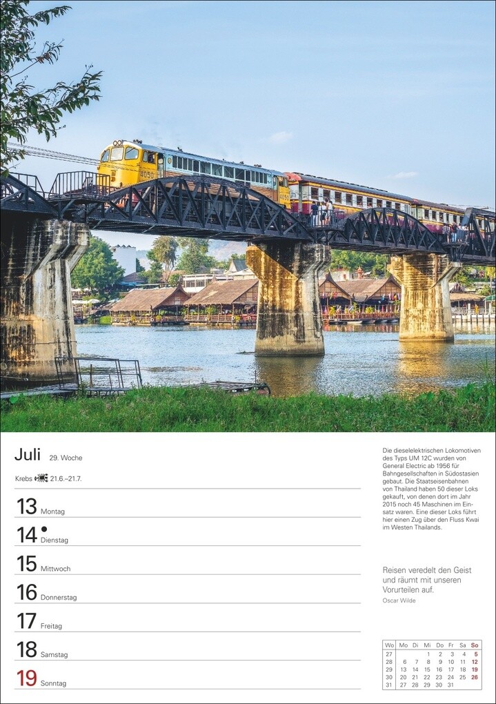 Weitere Ansicht: Eisenbahnen Wochenplaner 2026 - 53 faszinierende Fotografien | Jörn Schramm