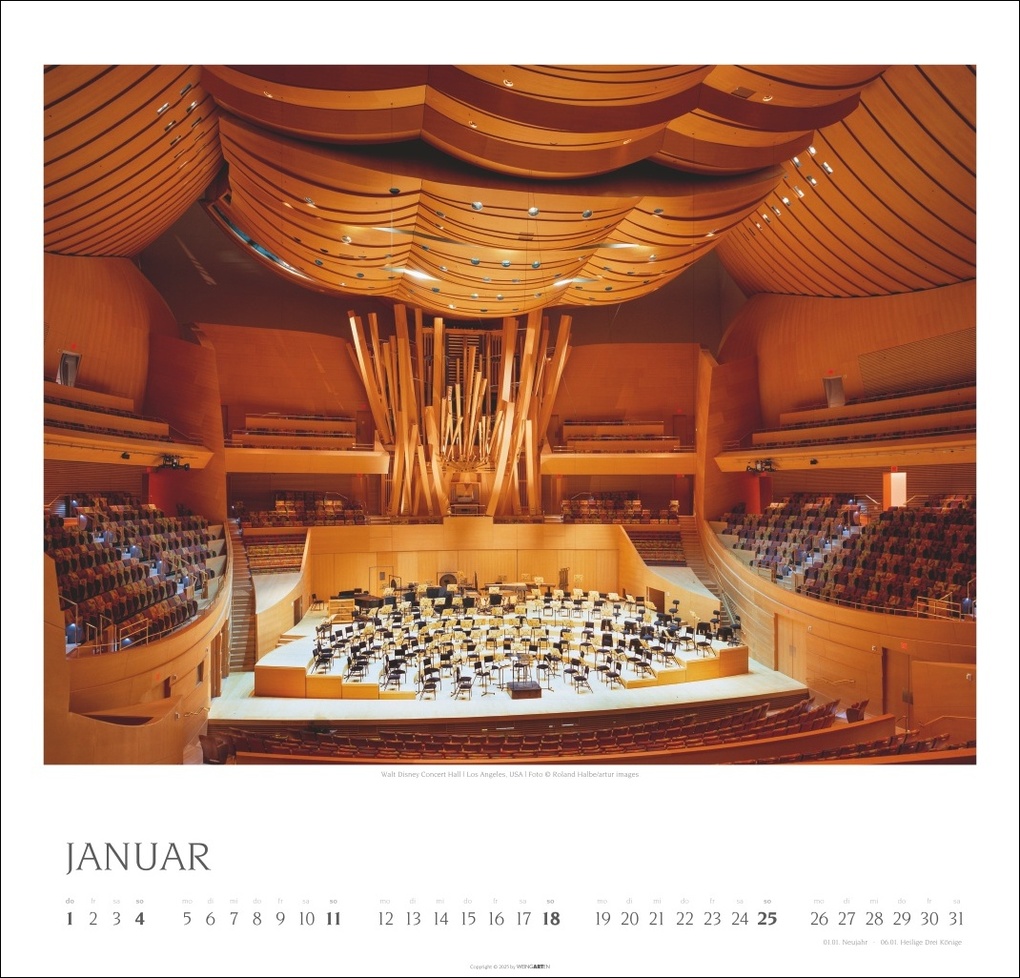 Weitere Ansicht: Die schönsten Konzertsäle Kalender 2026