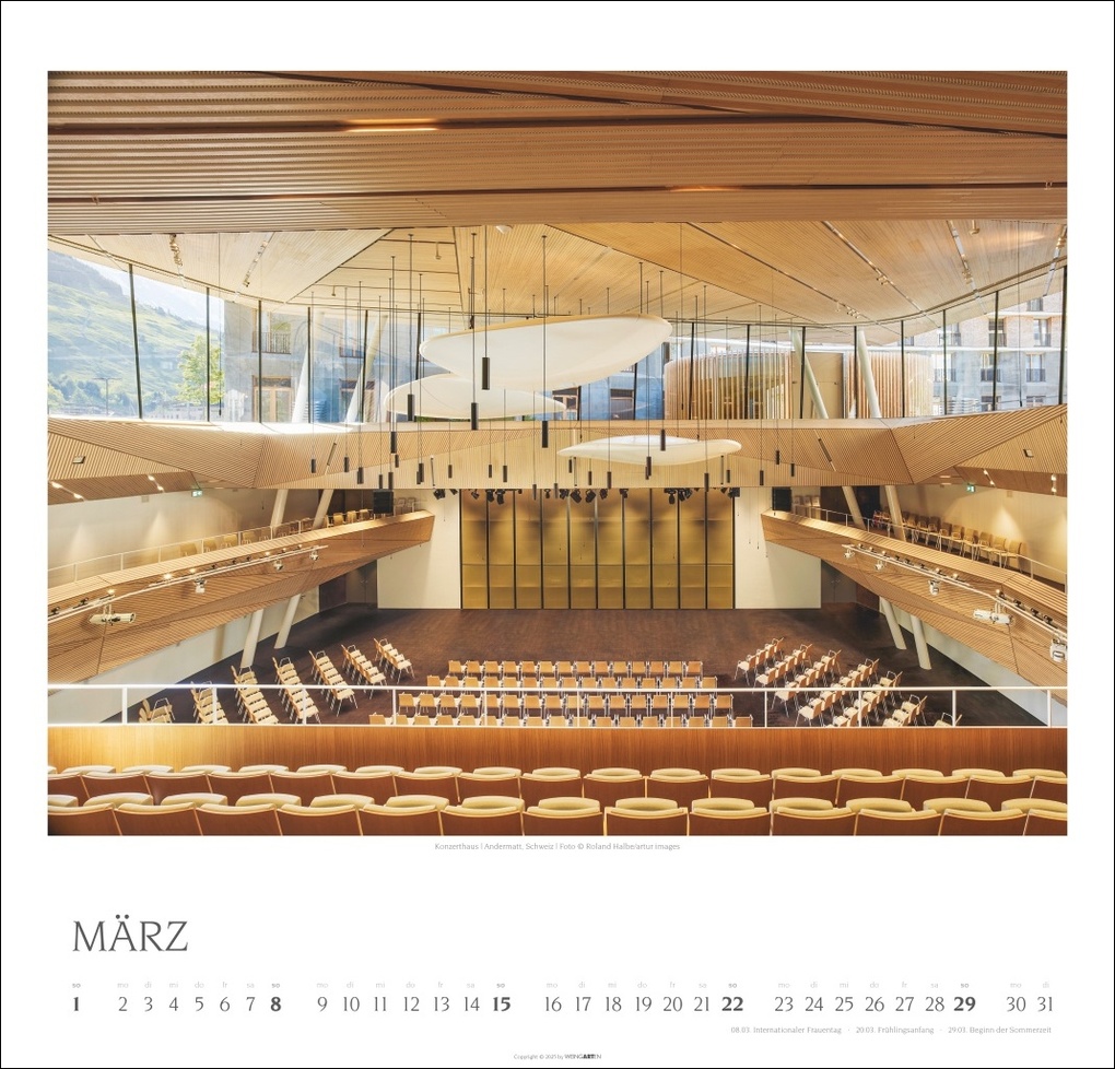 Weitere Ansicht: Die schönsten Konzertsäle Kalender 2026