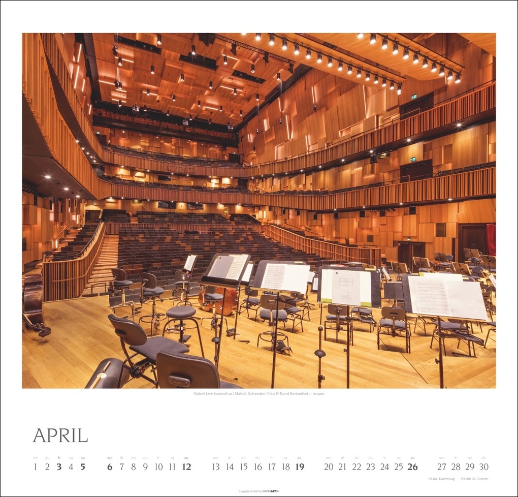 Weitere Ansicht: Die schönsten Konzertsäle Kalender 2026