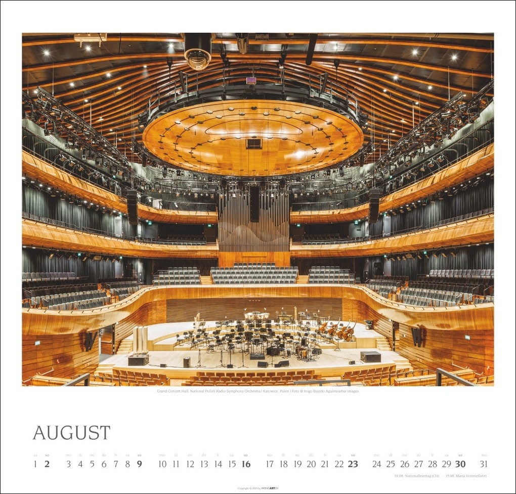 Weitere Ansicht: Die schönsten Konzertsäle Kalender 2026