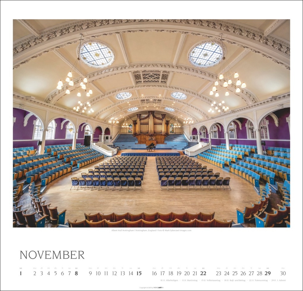 Weitere Ansicht: Die schönsten Konzertsäle Kalender 2026