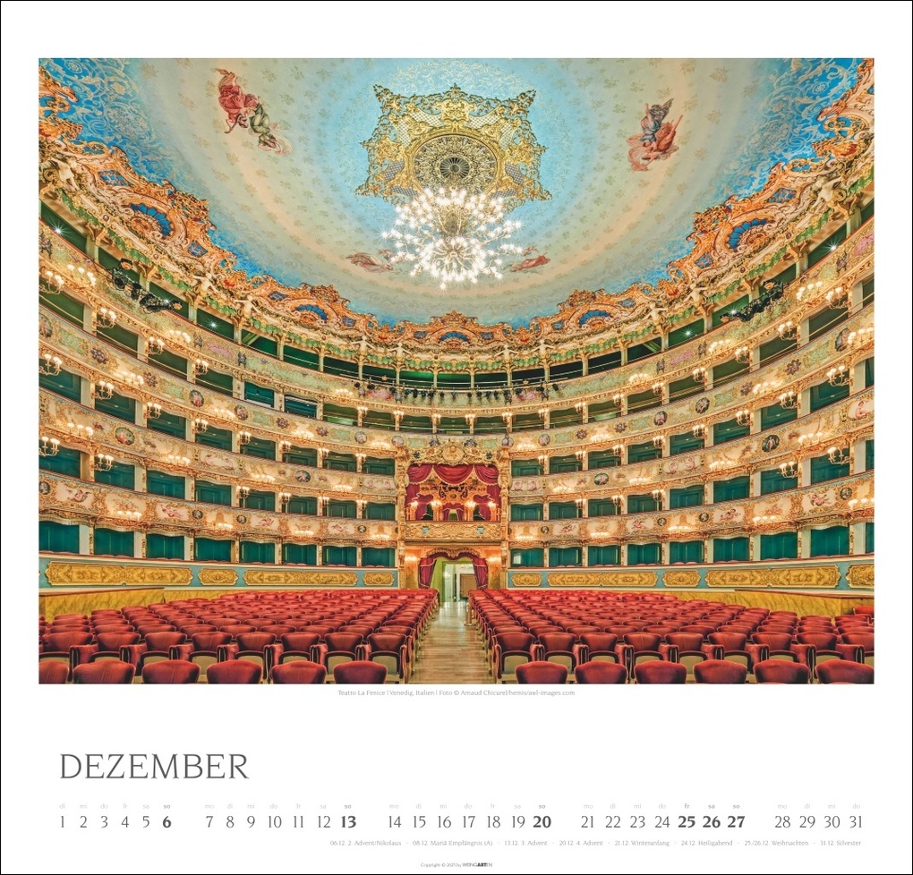 Weitere Ansicht: Die schönsten Konzertsäle Kalender 2026