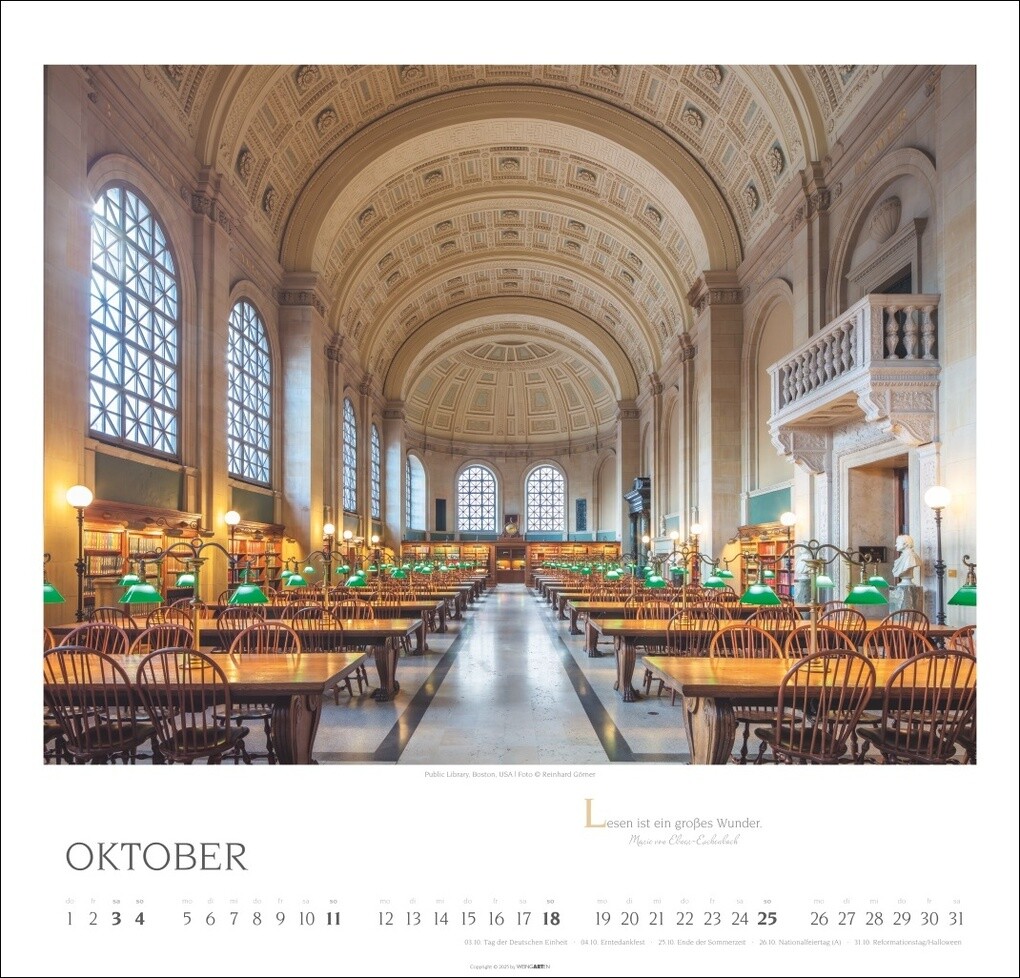 Weitere Ansicht: Welt der Bibliotheken Kalender 2026