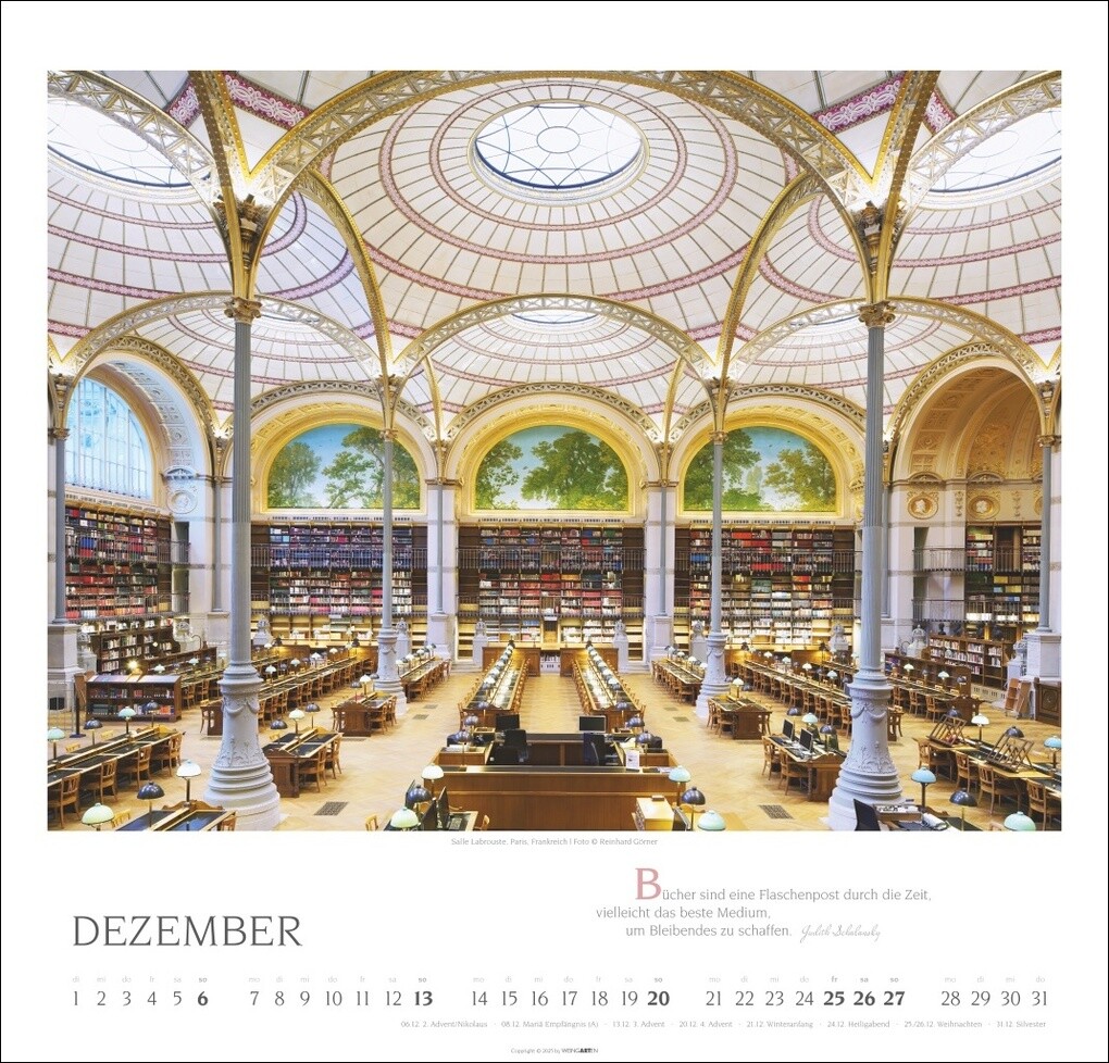 Weitere Ansicht: Welt der Bibliotheken Kalender 2026