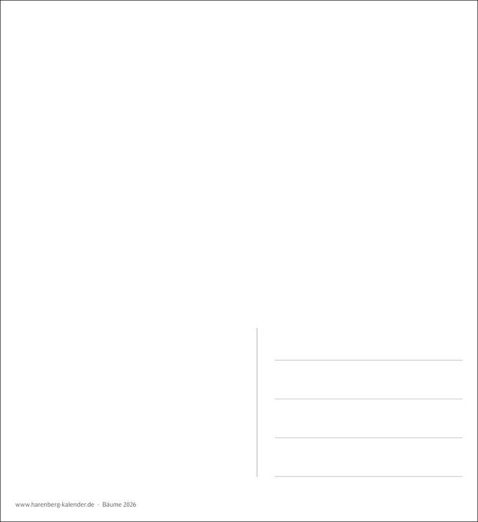 Weitere Ansicht: Bäume Postkartenkalender 2026 - Wochenkalender mit 53 Postkarten
